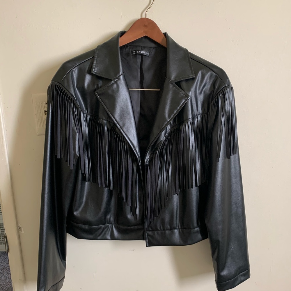Black fringe jacket